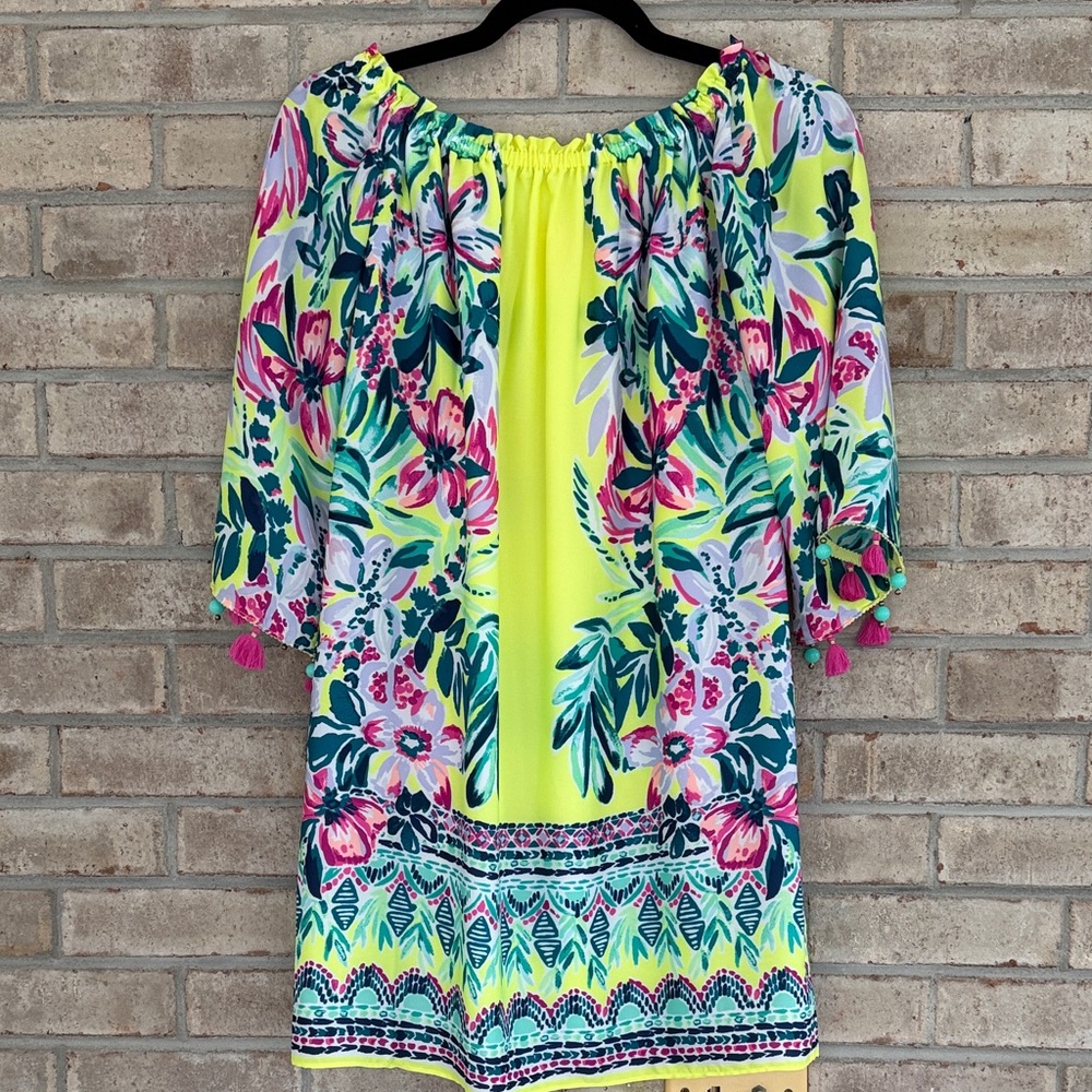 Lilly Pulitzer Yellow Off the Shoulder Dress